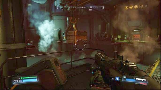 Use the computer ahead of the yellow door after destroying the first Gore Nest - Doom: All secrets in Destroyed Argent Facility - Secrets - Doom Game Guide & Walkthrough