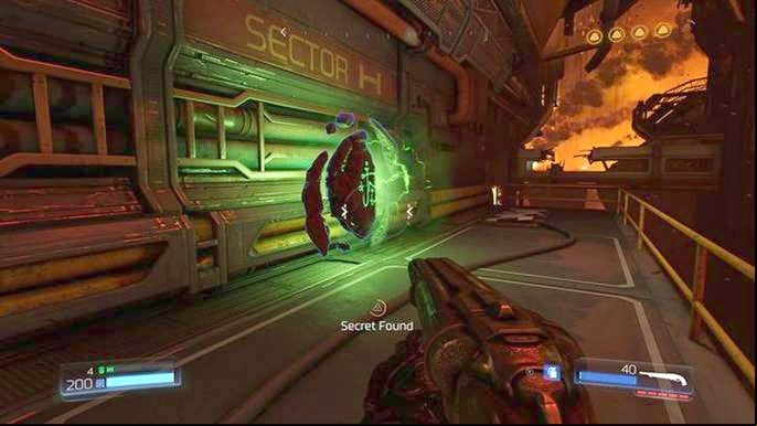 It will lead you to a Rune Trial - Armored Offensive - Doom: All secrets in Destroyed Argent Facility - Secrets - Doom Game Guide & Walkthrough