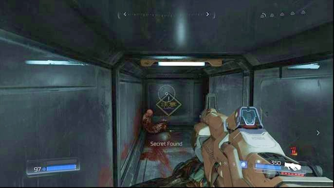 Walk to the neighbor location once the battle with first Possessed Soldiers end - Doom: All secrets in Lazarus Labs - Secrets - Doom Game Guide & Walkthrough