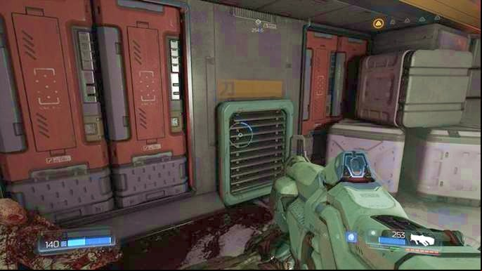 By jumping down you will reach the room with Automap - Doom: All secrets in Lazarus Labs - Secrets - Doom Game Guide & Walkthrough