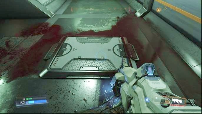 Once you find the Combat Drone, walk through the door slightly further and then go upstairs - Doom: All secrets in Lazarus Labs - Secrets - Doom Game Guide & Walkthrough