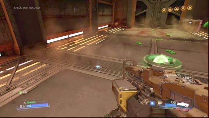 Once the last battle before the boss ends, jump on the round elevator and ride one floor higher - Doom: All secrets in Lazarus Labs - Secrets - Doom Game Guide & Walkthrough