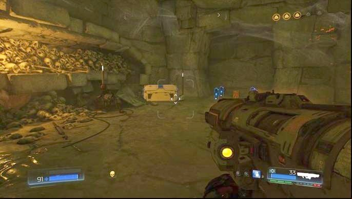 Go to the chamber ahead after searching the second Elite Guard - Doom: All secrets in Titans Realm= - Secrets - Doom Game Guide & Walkthrough