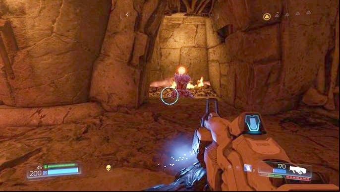 The automap is located in the niche in the room where you obtain the yellow skull - Doom: All secrets in The Necropolis - Secrets - Doom Game Guide & Walkthrough