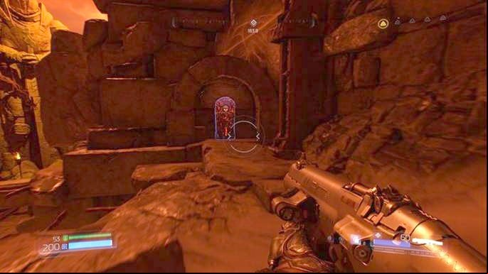 On the right side you will see a red secret switch needed for the challenge - Doom: All secrets in Argent DNur - Secrets - Doom Game Guide & Walkthrough