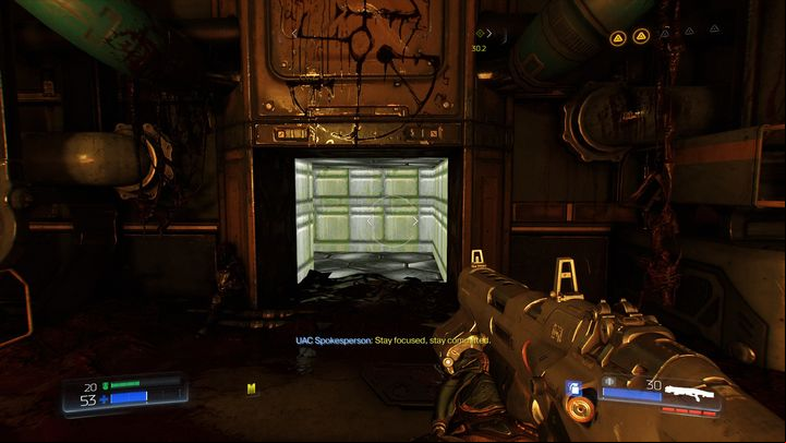 This will unlock a age on the other side of the bridge - Doom: All secrets in Foundry - Secrets - Doom Game Guide & Walkthrough