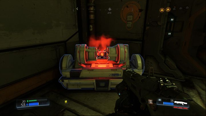 Turn left before the entrance to the Classic Map and go to the end of the room - Doom: All secrets in Foundry - Secrets - Doom Game Guide & Walkthrough