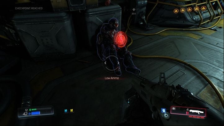 The last guard is lying in the corridor that leads to the last room in this level - Doom: All secrets in Foundry - Secrets - Doom Game Guide & Walkthrough