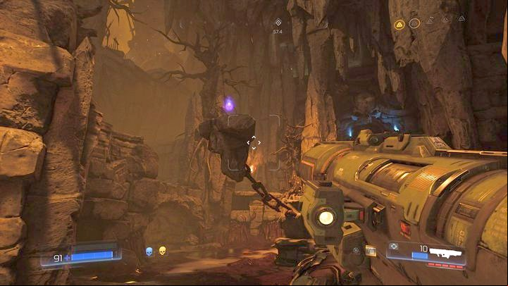 Once you are teleported through the portal and after picking up a blue skull another battle will start - Doom: Kadingir Sanctum Walkthrough - Walkthrough - Doom Game Guide & Walkthrough