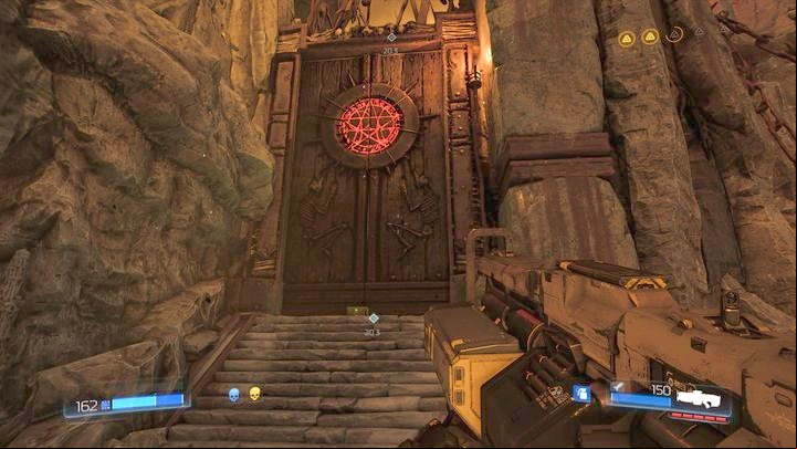 Jump between the floating rocks once the opponents are dead - Doom: Kadingir Sanctum Walkthrough - Walkthrough - Doom Game Guide & Walkthrough