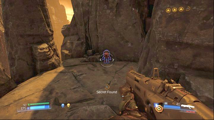There will be a rock ledge on which a collectible is hidden (RedGuy) - Doom: Kadingir Sanctum Walkthrough - Walkthrough - Doom Game Guide & Walkthrough