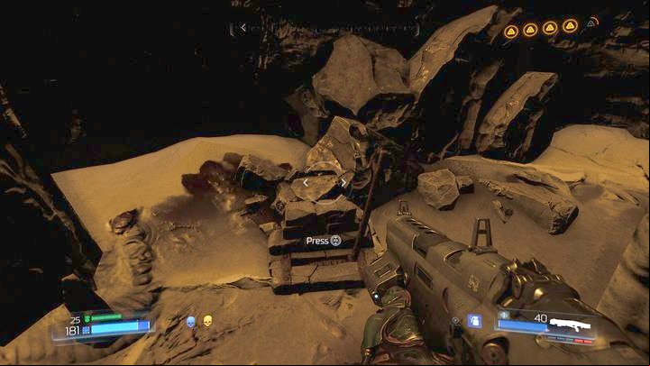 There is a lever hidden there that opens the Classic Map - Doom: Kadingir Sanctum Walkthrough - Walkthrough - Doom Game Guide & Walkthrough
