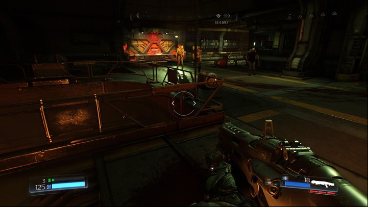 Your task is to kill three Possessed with a single explosive barrel - Doom: Foundry Walkthrough - Walkthrough - Doom Game Guide & Walkthrough