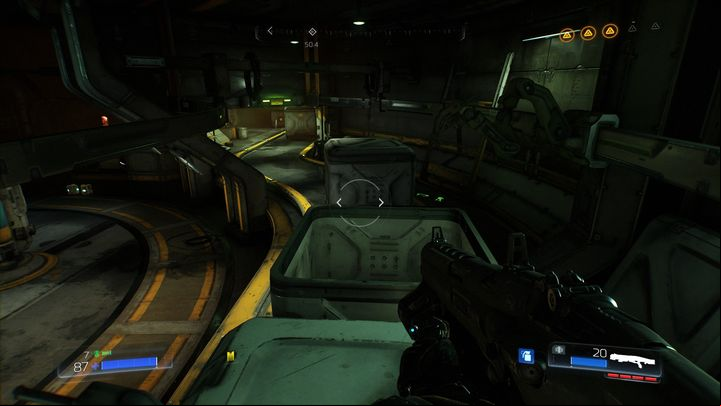 Once all opponents are dead, check the chest on the right - Doom: Foundry Walkthrough - Walkthrough - Doom Game Guide & Walkthrough