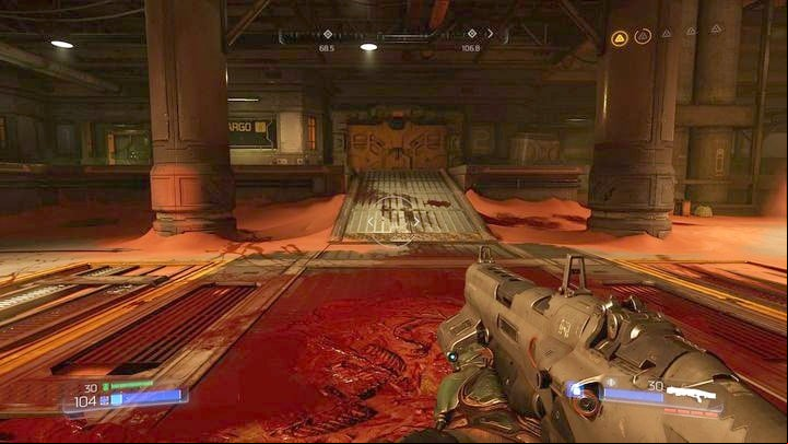 After returning to the blue barrier you can complete the main objective which is deactivating three Argent filters - Doom: Argent Facility Walkthrough - Walkthrough - Doom Game Guide & Walkthrough
