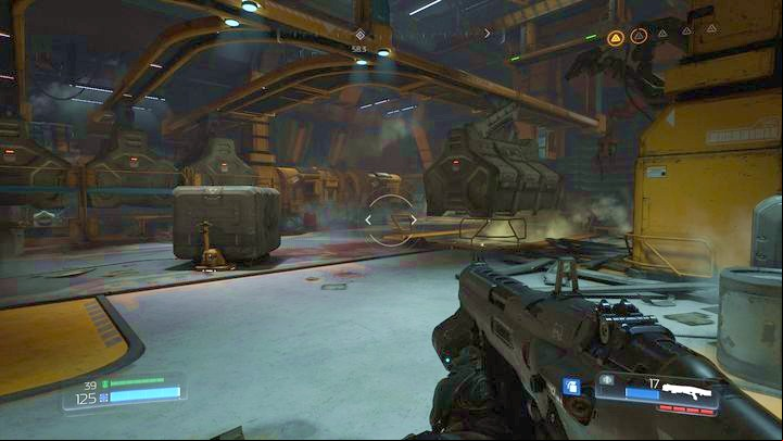 Go to the building on the left after going outside - Doom: Argent Facility Walkthrough - Walkthrough - Doom Game Guide & Walkthrough