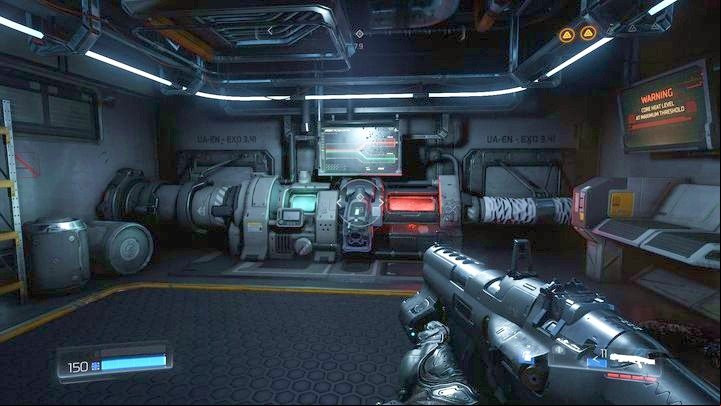 Once at the top, first go to the left where you can destroy another filter in the room behind the door - Doom: Argent Facility Walkthrough - Walkthrough - Doom Game Guide & Walkthrough