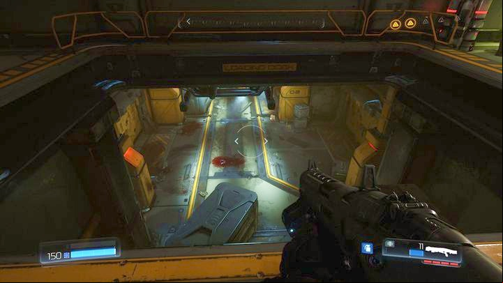 Find the hole in the floor after completing this trial - Doom: Argent Facility Walkthrough - Walkthrough - Doom Game Guide & Walkthrough