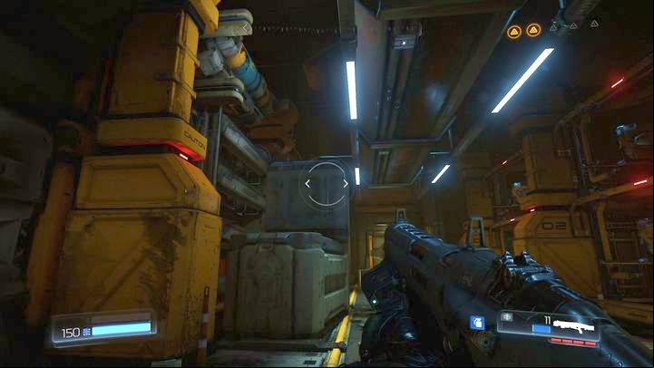 Two chests lying one on another will be there - Doom: Argent Facility Walkthrough - Walkthrough - Doom Game Guide & Walkthrough