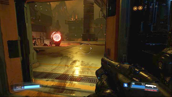 Now you can go back to the recently destroyed filter and turn this time to the right - Doom: Argent Facility Walkthrough - Walkthrough - Doom Game Guide & Walkthrough