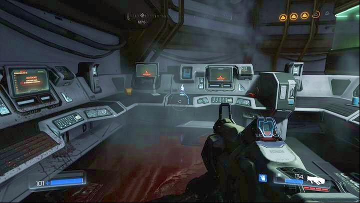 Nearby you will find door and behind it another group of monsters - Doom: Argent Facility Walkthrough - Walkthrough - Doom Game Guide & Walkthrough