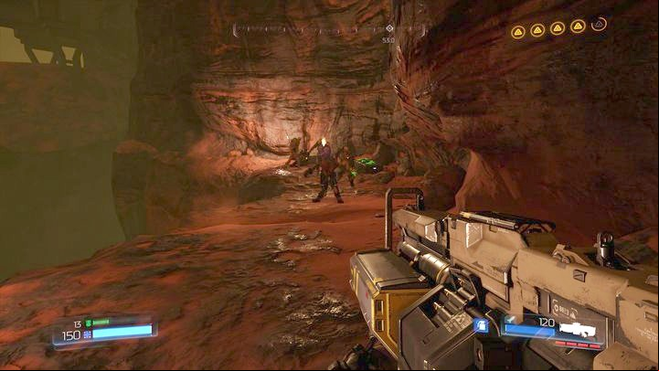 Before you complete the third objective, first walk through the door on the other end of the location and then quickly turn to the right - Doom: Argent Facility Walkthrough - Walkthrough - Doom Game Guide & Walkthrough