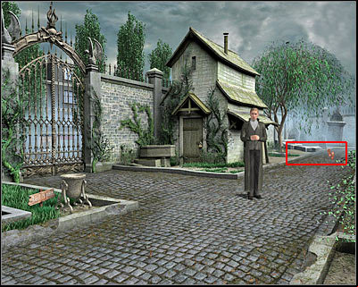 You should be able to get to an area with a gravedigger - Bloomsbury Cemetery I - London - Dracula: Origin - Game Guide and Walkthrough
