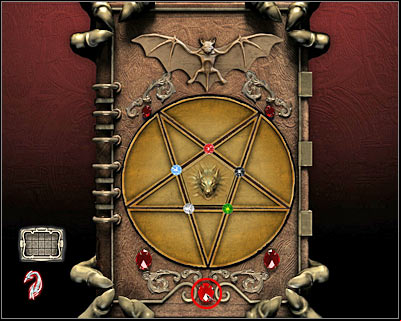 The first phase of the puzzle requires you to display five symbols inside the triangles - Godalming Manor V - London - Dracula: Origin - Game Guide and Walkthrough