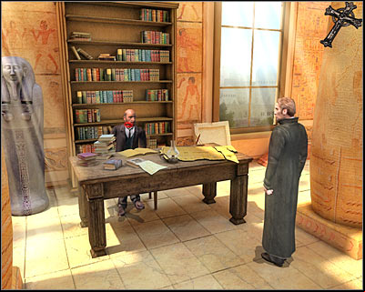 Don't end this conversation just yet - Egyptian Museum - Cairo - Dracula: Origin - Game Guide and Walkthrough