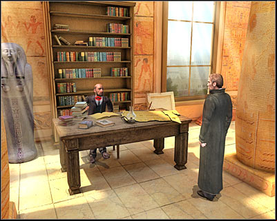 Before you decide to talk to the assistant again, you should consider taking two new objects - Egyptian Museum #2 - Cairo - Dracula: Origin - Game Guide and Walkthrough