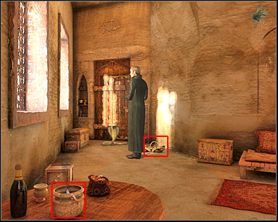 You could take a closer look at some of the stolen goods, however it's optional - Marketplace #4 IV - Cairo - Dracula: Origin - Game Guide and Walkthrough