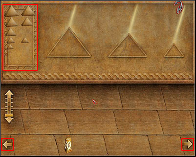 Start off by choosing a large pyramid from your inventory - Blood Rocks #2 III - Cairo - Dracula: Origin - Game Guide and Walkthrough