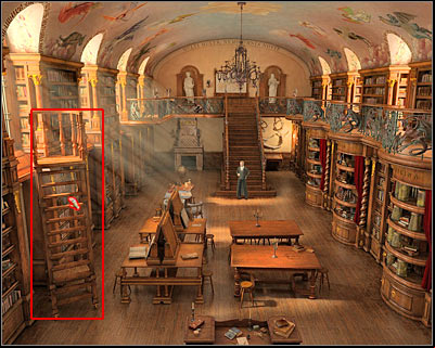 Now you will have to click on the ladder - Library II - Vienna - Dracula: Origin - Game Guide and Walkthrough