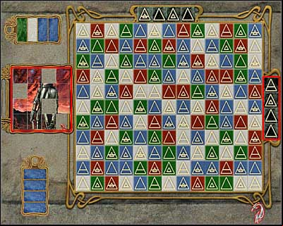 Once you've made four holes, drag the picture to the central area of the board (screen) - Dracula's Castle III - Transylvania - Dracula: Origin - Game Guide and Walkthrough