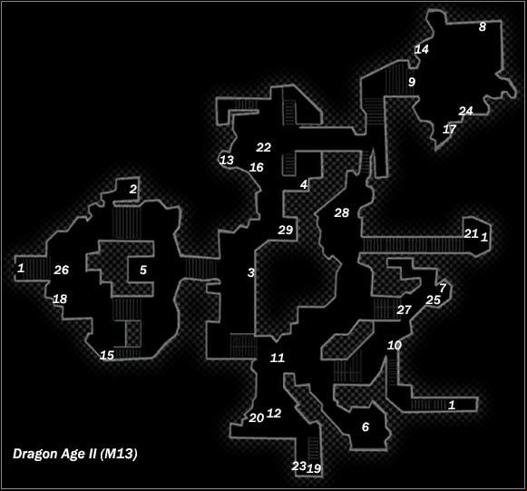 Legend - Map M13 Lowtown (night-time); Map M14 Kirkwall - other | Maps - Maps - Dragon Age II Game Guide