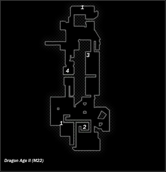 Legend - Map M21 Woodrows Storehouse; Map M22 Unused age | Maps - Maps - Dragon Age II Game Guide