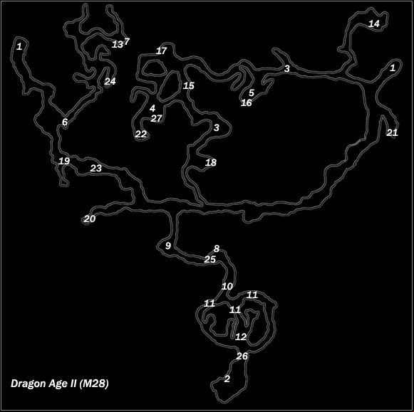 Legend - Map M27 Dead Mans ; Map M28 Wounded Coast | Maps - Maps - Dragon Age II Game Guide