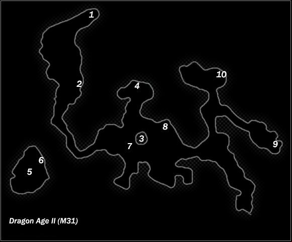 Legend - Map M31 The Bone Pit; Map M32 Bone Pit Mines | Maps - Maps - Dragon Age II Game Guide