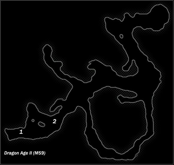 Legend - Map M59 Kirkwall area #2; Map M60 Holding caves | Maps - Maps - Dragon Age II Game Guide