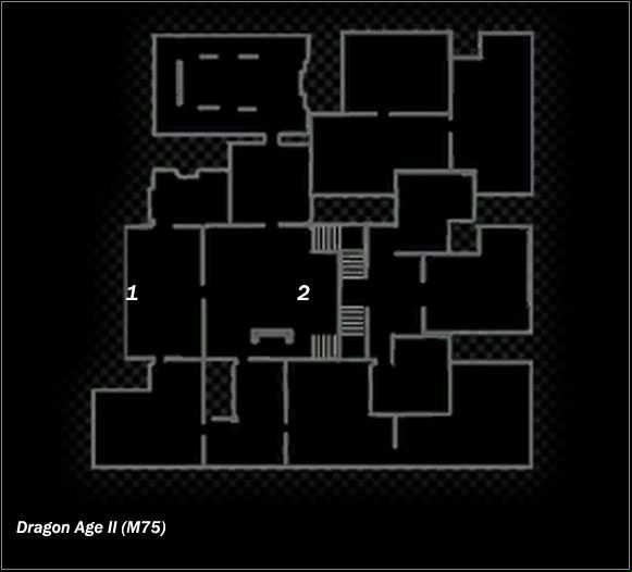 Legend - Map M75 Suspicious House #2; Map M76 Hidden Supply Depot | Maps - Maps - Dragon Age II Game Guide