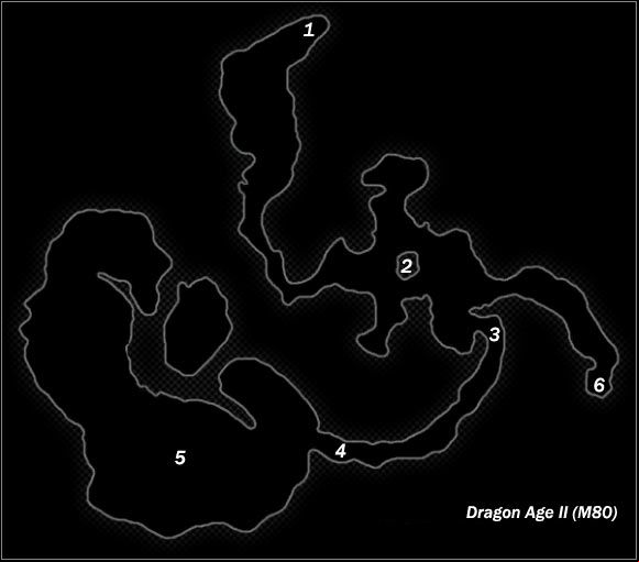Legend - Map M79 Run Down Alley; Map M80 The Bone Pit (Mine Massacre) | Maps - Maps - Dragon Age II Game Guide