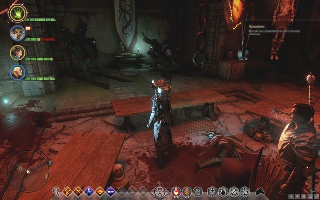The key on the floor of the torture chamber, where Leliana is being kept - Dragon Age Inquisition: In Hushed Whispers (siding with mages) - Main storyline quests (The Path of the Inquisitor) - Dragon Age: Inquisition Game Guide & Walkthrough