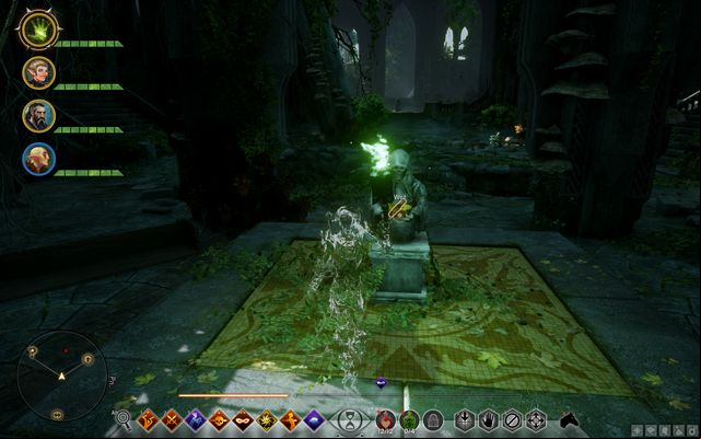 The first altar - activate it with the Veilfire in your hand - Dragon Age Inquisition: Rumors of the Sulevin Blade / Ruined Blade - Side quests - Emprise du Lion - Dragon Age: Inquisition Game Guide & Walkthrough