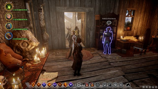 Bram Kenric in the camp in the Basin. - Dragon Age Inquisition: The Basin Beckons - The Frostback Basin - Jaws of Hakkon DLC - Dragon Age: Inquisition Game Guide & Walkthrough