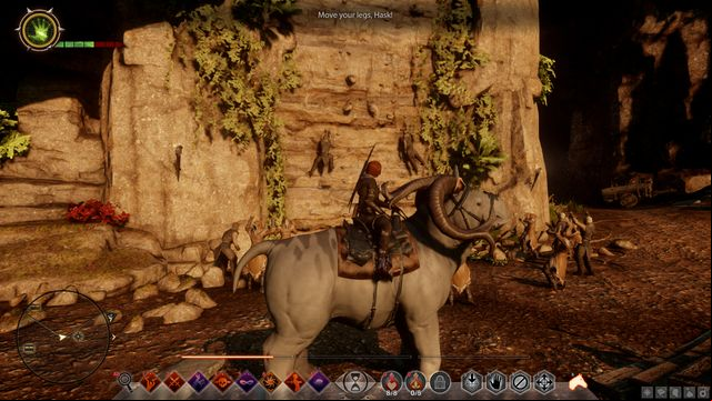 Wait until the climbing contest in Avvar village ends. - Dragon Age Inquisition: Avvar Allies - The Frostback Basin - Jaws of Hakkon DLC - Dragon Age: Inquisition Game Guide & Walkthrough