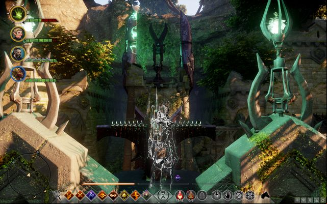 Use the lever on the wall. - Dragon Age Inquisition: On Ameridans Trail - The Frostback Basin - Jaws of Hakkon DLC - Dragon Age: Inquisition Game Guide & Walkthrough
