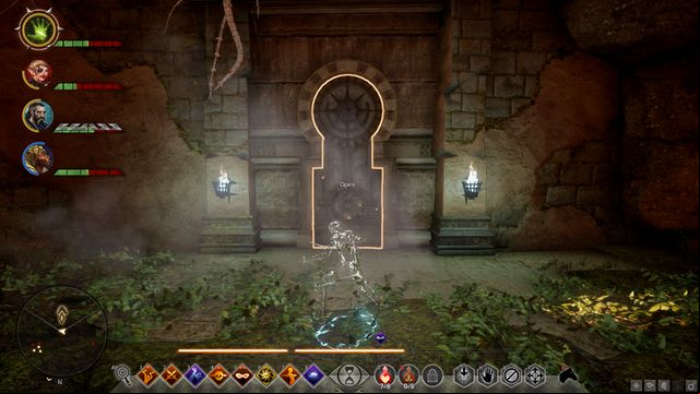 The entrance to the mysterious chamber. - Dragon Age Inquisition: The Mystery of Winter - The Frostback Basin - Jaws of Hakkon DLC - Dragon Age: Inquisition Game Guide & Walkthrough