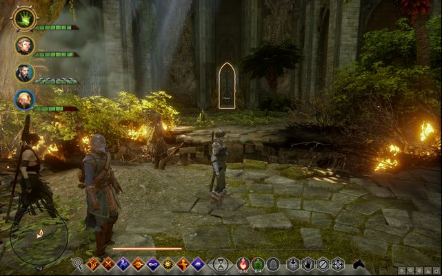 Two paths: the door in the distance or the hole next to you - Dragon Age Inquisition: What Pride Had Wrought - Main storyline quests (The Path of the Inquisitor) - Dragon Age: Inquisition Game Guide & Walkthrough
