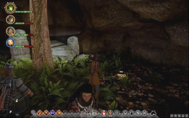 The cave map in the cave - Dragon Age Inquisition: Map of Farmland Cave - Side quests - The Hinterlands - Dragon Age: Inquisition Game Guide & Walkthrough