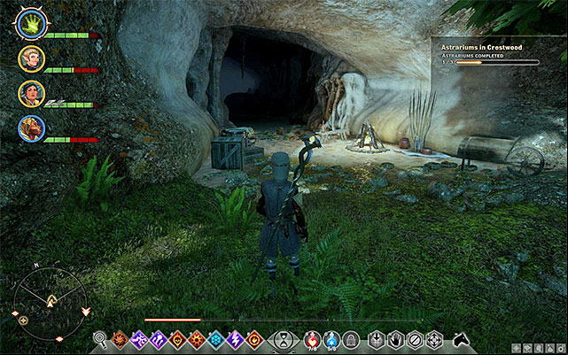 Find the cave entrance - Dragon Age Inquisition: Wyrm Hole - Side Quests - Crestwood - Dragon Age: Inquisition Game Guide & Walkthrough